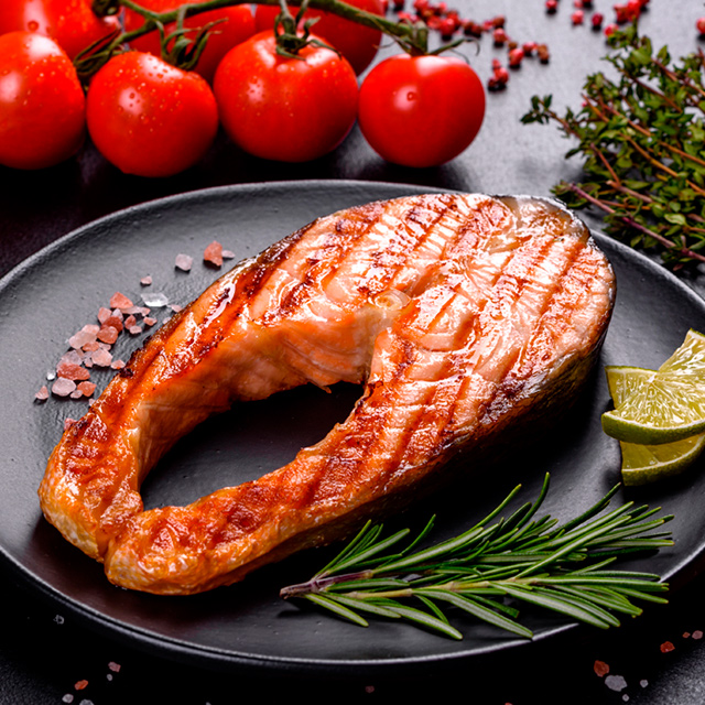 Norwegian salmon steak