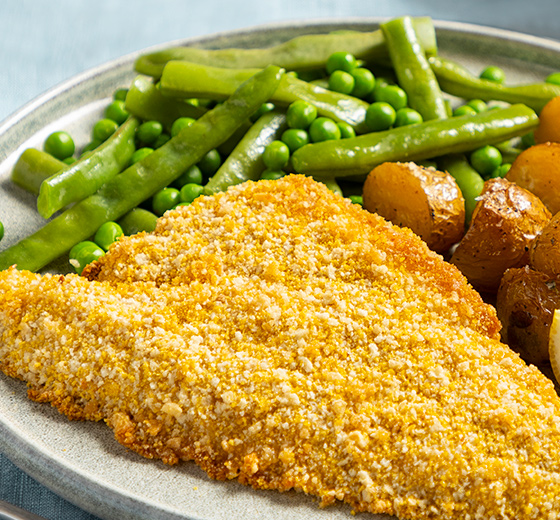 precooked branzino fillet breaded oven baked