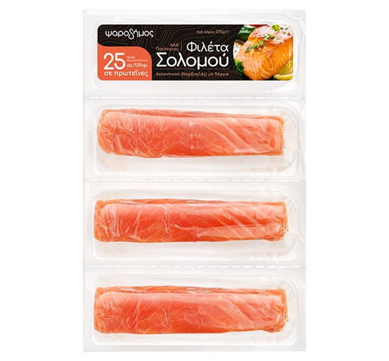 Atlantic salmon portion in chainpack